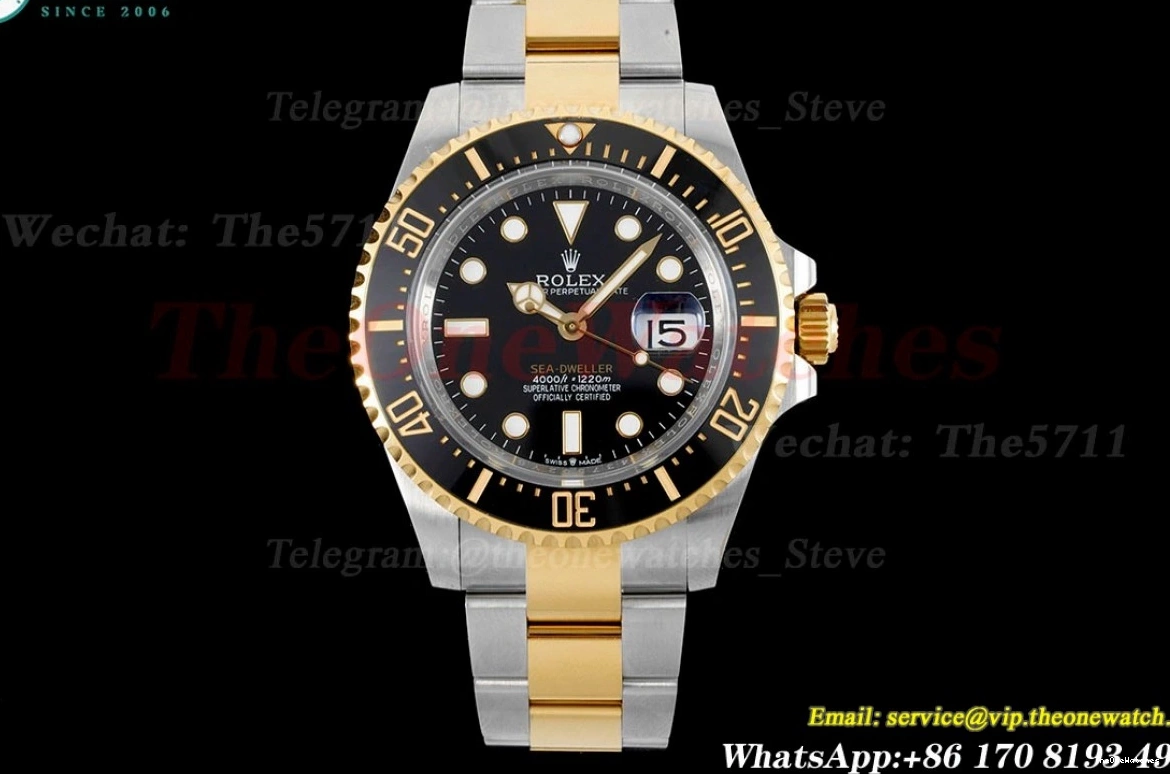 SeaDweller Black Dial 126603 SS VR3235 43mm YG APF 0319